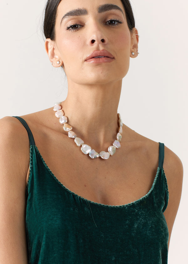 Biwa Pearl Necklace